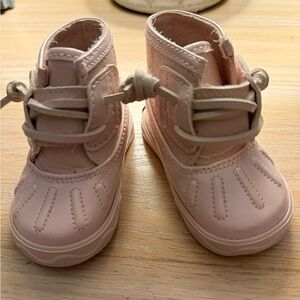 Sperry Pink Baby Boots